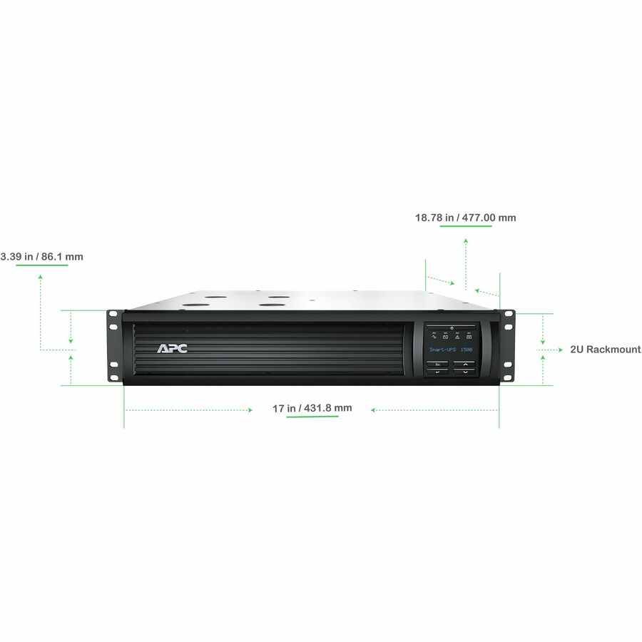 APC by Schneider Electric Smart-UPS 1500VA LCD RM 2U 120V with SmartConnect