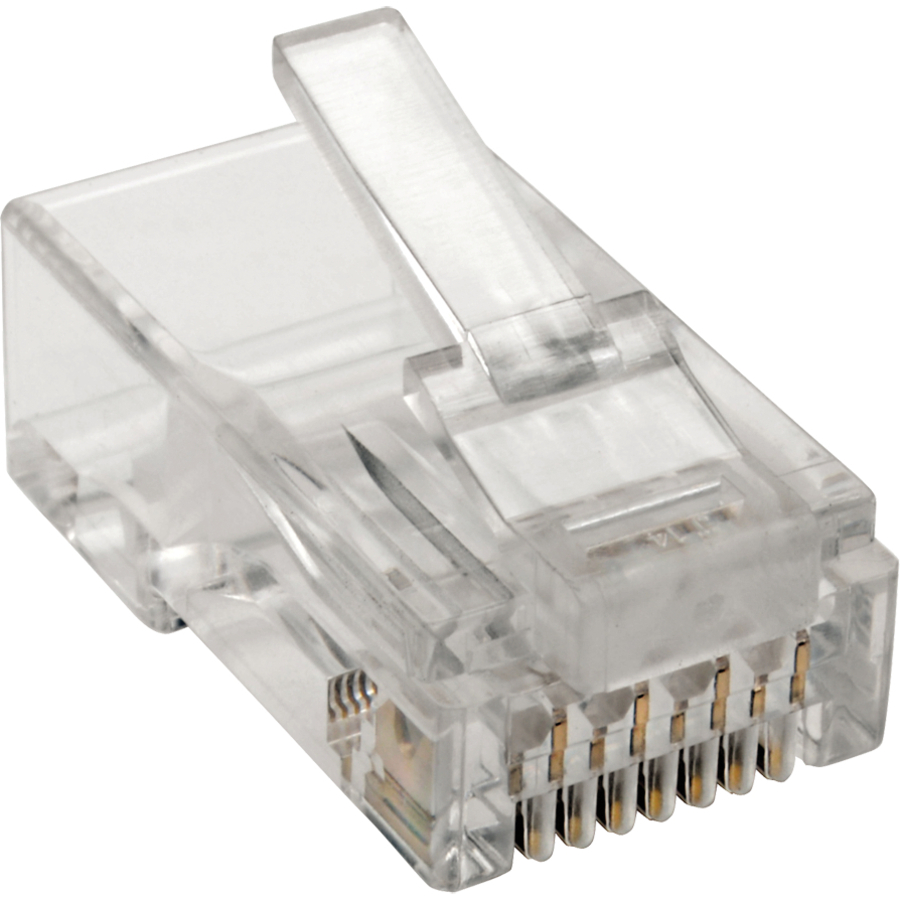 Tripp Lite by Eaton Cat6 RJ45 Modular Plug for Round Stranded UTP Conductor 4-Pair, 100 Pack