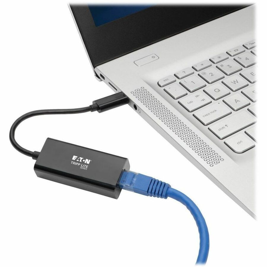 Tripp Lite by Eaton USB C to Gigabit Ethernet Adapter USB Type C to Gbe 10/100/1000 Thunderbolt 3 Compatible Black