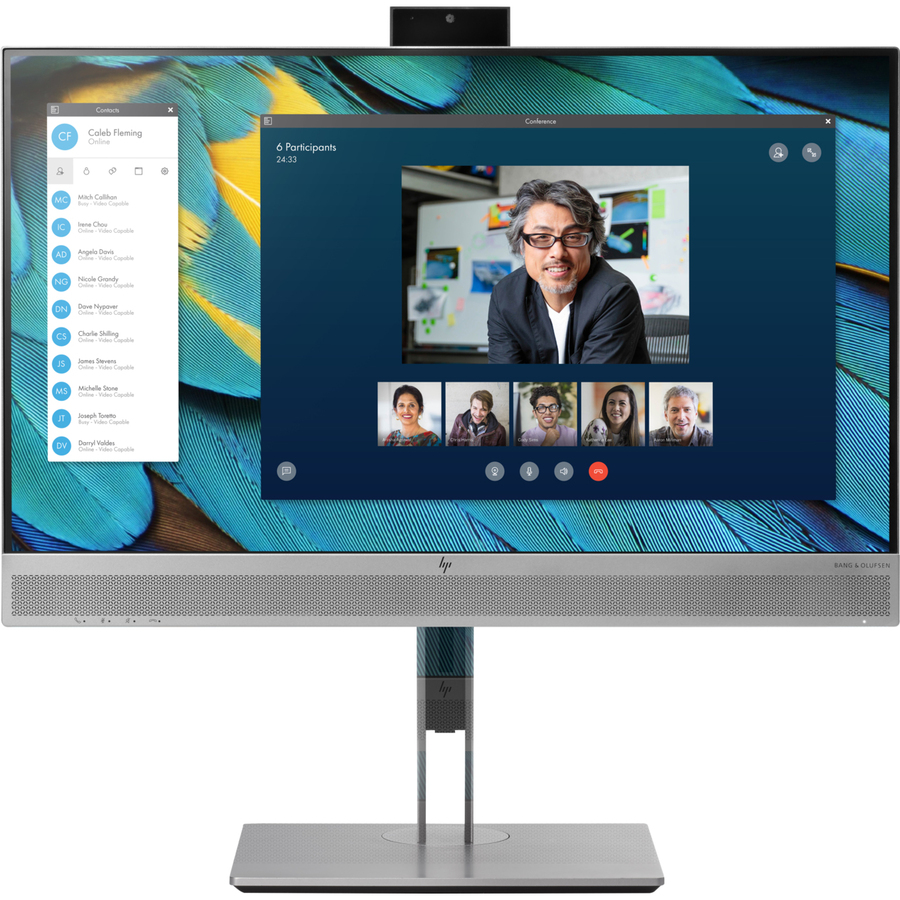 HP Business E243m Webcam Full HD LCD Monitor - 16:9 - Silver, Black