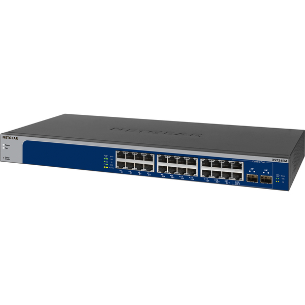 NETGEAR (XS724EM-100NAS) 24-Port 10-Gigabit/Multi-Gigabit Ethernet Smart Managed Plus Switch