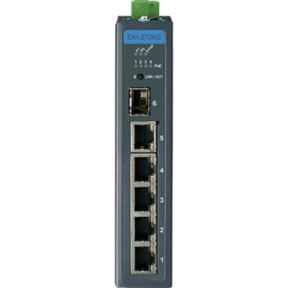 Advantech Ethernet Device, 5GE+1G SFP Unmanaged Ind. PoE Switch