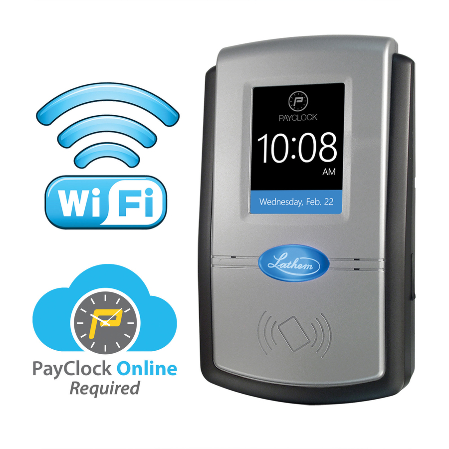 Lathem PC700 Touch Screen/Wi-Fi Time Clock - Proximity Employees - WiFi - Hour Record Time - Time Clocks & Recorders - LTHPC700WEB