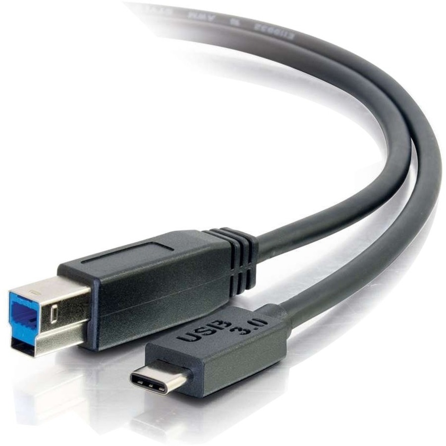 C2G 6 ft USB 3.0 Type-C to Standard-B cable for connecting USB-C hosts to legacy devices — alternate view 1