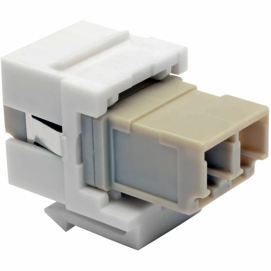 Tripp Lite by Eaton Duplex Multimode Fiber Coupler, Keystone Jack - LC to LC, White