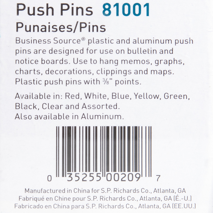 Business Source High Quality Steel T pins 0.56 Head 2 Length x 0.6 Width  100 Box Silver Steel - Office Depot