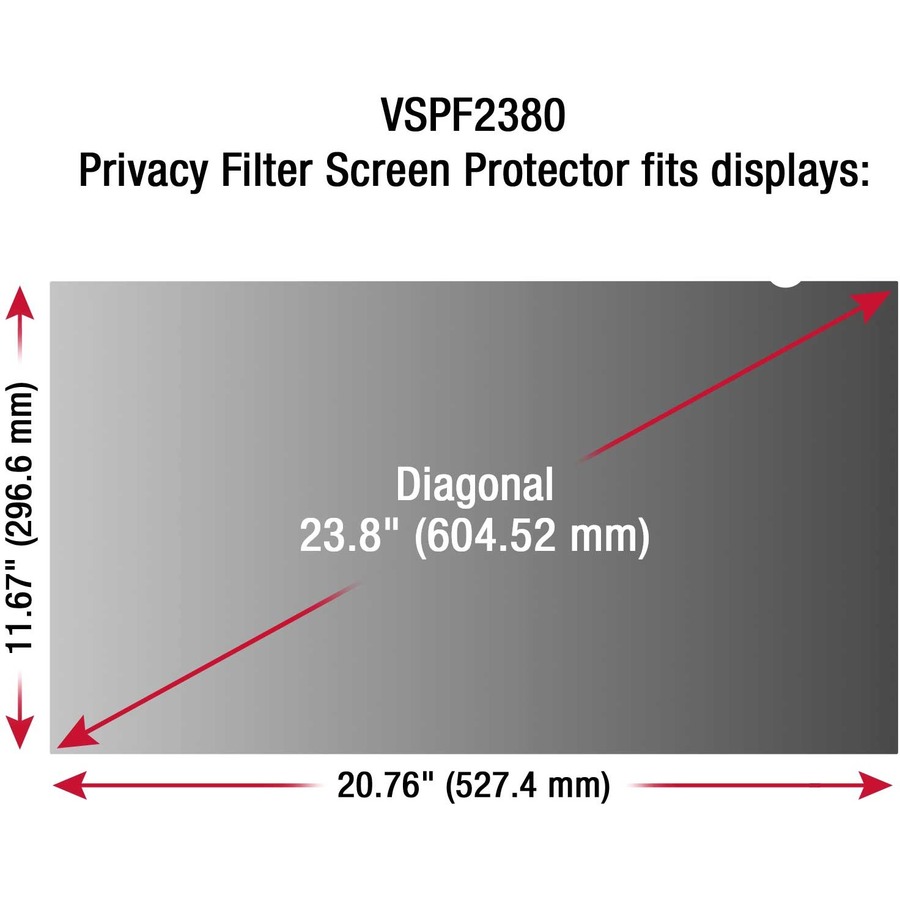 ViewSonic Privacy Filter Screen Protector Black - Privacy Filter Screen Protector Black