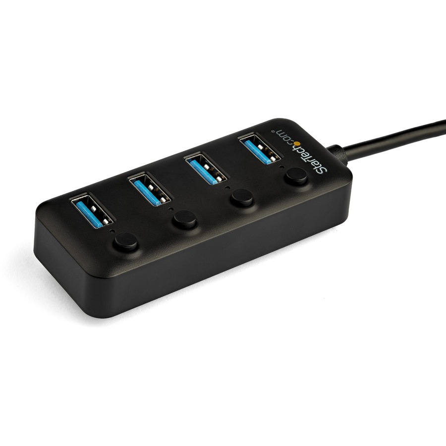 StarTech.com 4 Port USB 3.0 Hub, USB Type-A Hub with 1x USB-C & 3x USB-A  Ports (SuperSpeed 5Gbps), USB Bus Powered, USB 3.1/USB 3.2 Gen 1 Adapter Hub,  Portable USB Hub for