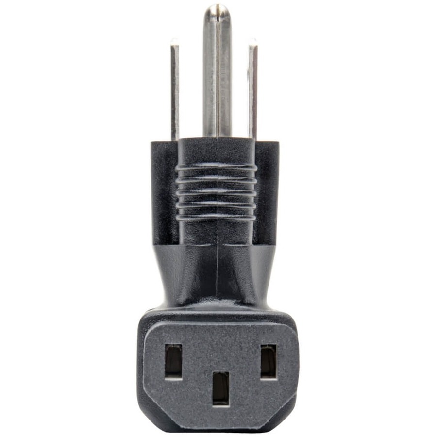 Eaton Tripp Lite Series Computer Power Cord Adapter, NEMA 5-15P to Down Angle C13 - 10A, 125V, Black