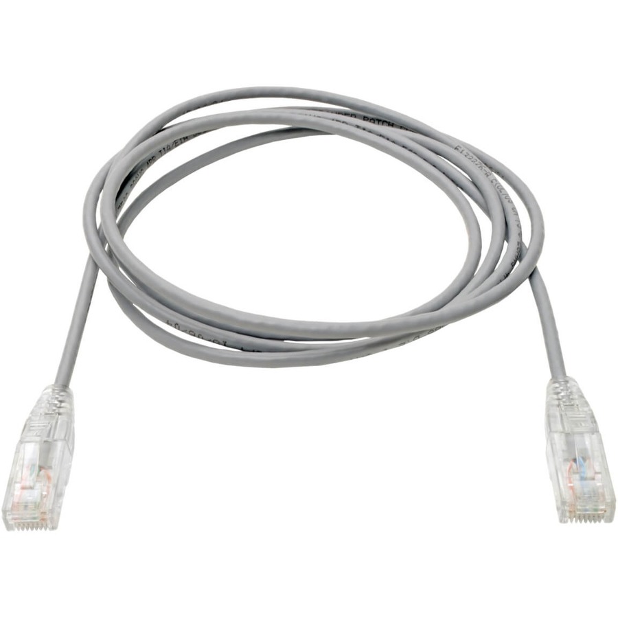 Eaton Tripp Lite Series Cat6 Gigabit Snagless Slim UTP Ethernet Cable (RJ45 M/M), PoE, Gray, 5 ft. (1.52 m)