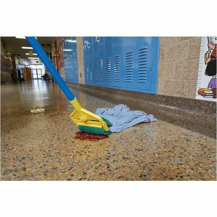 Rubbermaid Commercial Invader 60" Side-Gate Wet Mop Handle, Fiberglass Handle, Blue