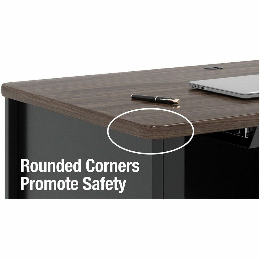 Lorell - Bureau d'enseignant à pi&eacute;destal droit de 48"