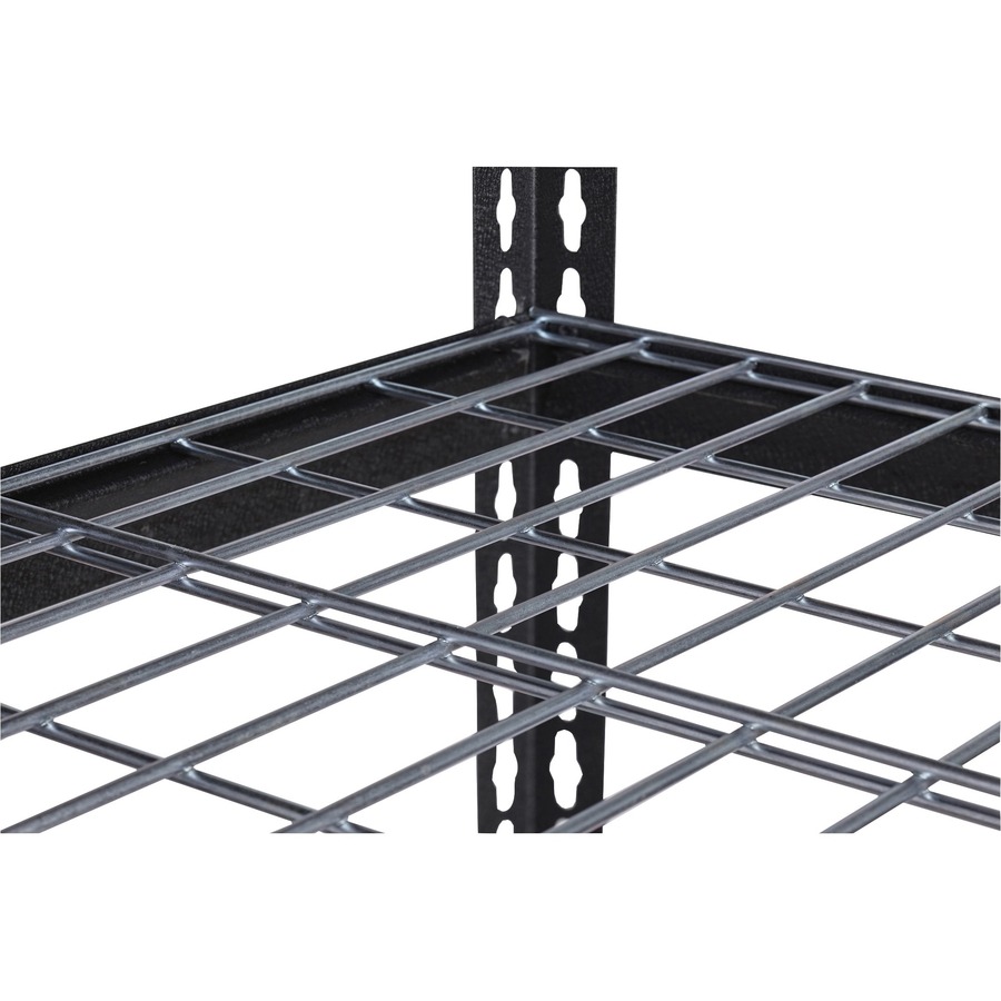 Lorell Wire Deck Shelving - 60" Height x 36" Width x 18" Depth - 30% - Black - Steel - 1 Each - Industrial & Commercial Shelving - LLR99928