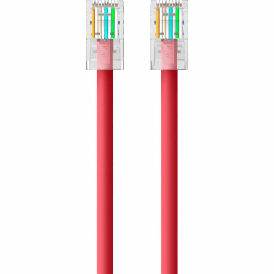 Belkin Cat5e Patch Cable - RJ-45 Male - RJ-45 Male - 12ft - Red