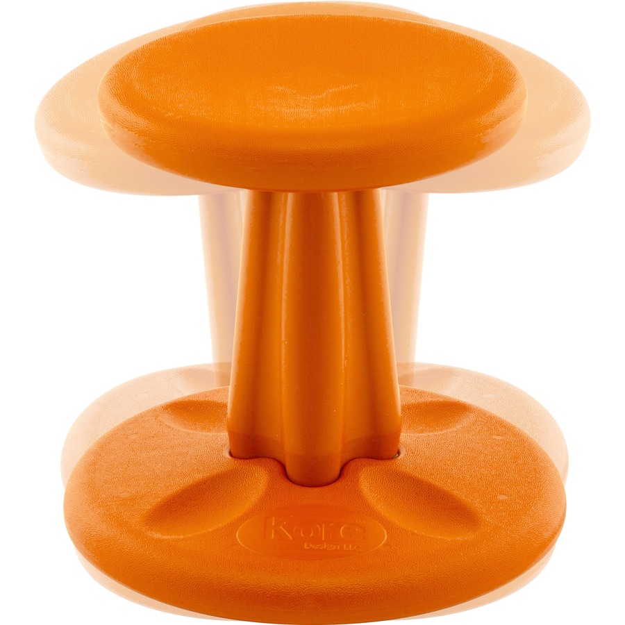 Kore Pre-School Wobble Chair, Orange (12") - Orange High-density Polyethylene (HDPE) Plastic Seat - Circle Base - 1 Each - Active Seating - KRD10127