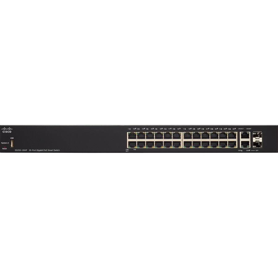 Cisco SG250-26HP 26-Port Gigabit PoE Smart Switch