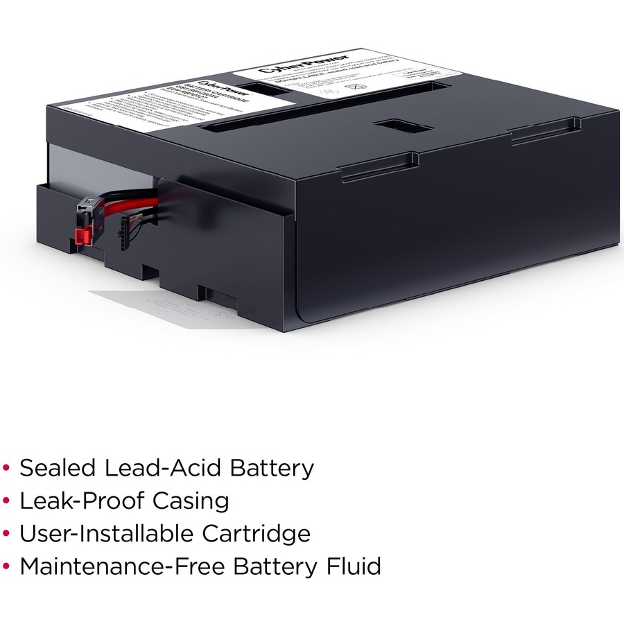 CyberPower RB1250X4 Battery Kit - 5000 mAh - 12 V DC - Lead Acid - Leak Proof/User Replaceable