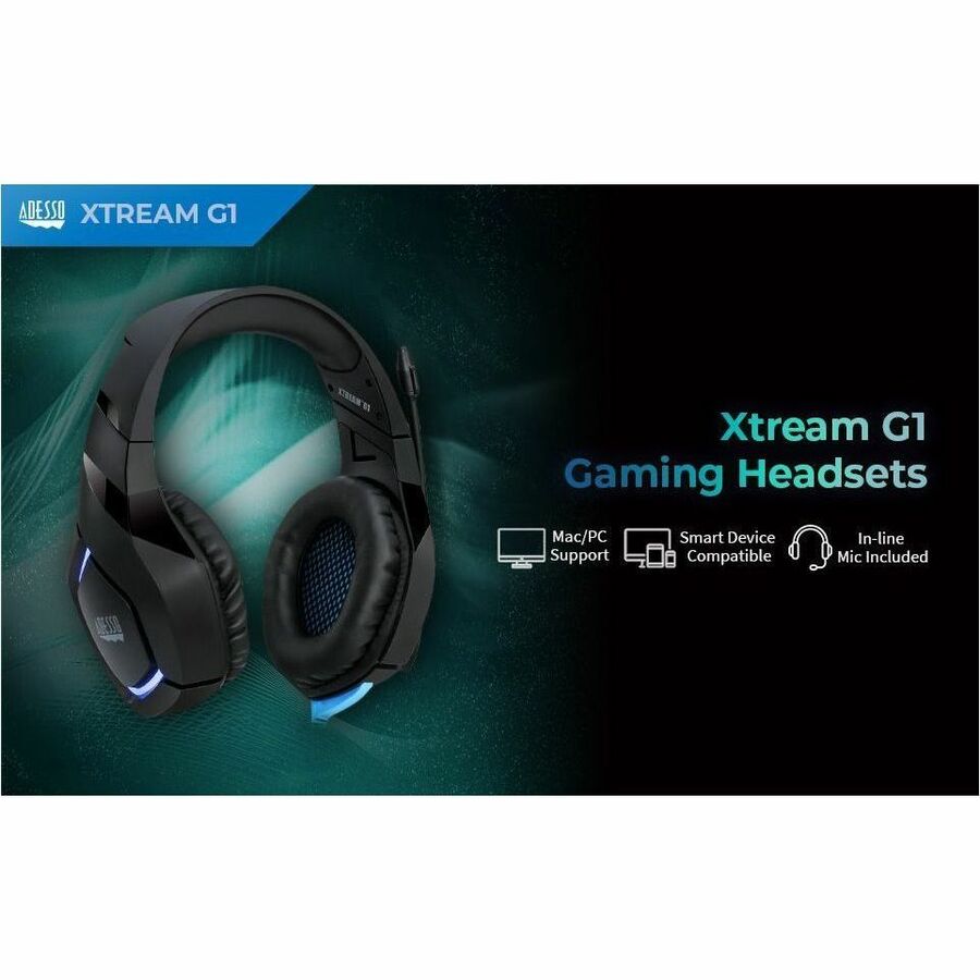 Adesso Stereo Gaming Headset with Microphone