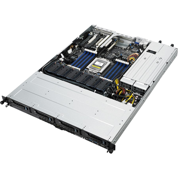 ASUS RS500A-E9-RS4-U 1U Rack Server Barebone - Dual Socket SP3, 4x 3.5" HS Bays (RS500A-E9-RS4-U) - Supports AMD EPYC 7000 CPU