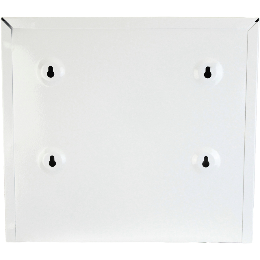 Frost Universal Paper Towel Dispenser - Singlefold, Roll - Steel - White - Durable, Long Lasting, Hinged Door - 1 Each = FPL101