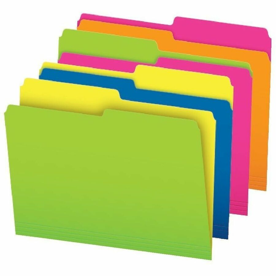 Pendaflex - Twisted Glow 1/2 Onglet coup&eacute; format lettre Yes Chemise à dossier à onglet sup&eacute;rieur