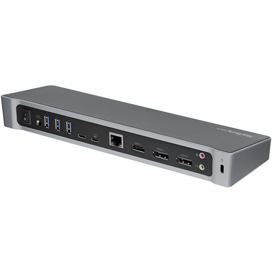 StarTech.com USB-C Dock - 4K Triple Monitor USB Type-C Docking Station with Dual DisplayPort & HDMI - 100W Power Delivery - 5x USB 3.0 Hub - 4K Triple or Dual Monitor USB C Docking Station w/ 2 DisplayPort & 1 HDMI + 100W Power Delivery - For Thunderbolt  = STCDK30CH2DEP