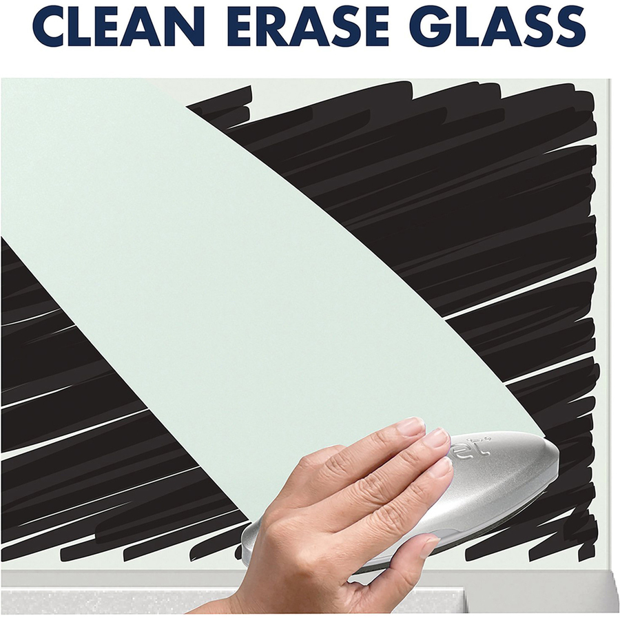 Quartet Glass Desktop Dry-Erase Panel, Frameless, 23" x 17" - 23" (1.9 ft) Width x 17" (1.4 ft) Height - Tempered Glass Surface - Rectangle - Desktop - 1 Each - Dry-Erase Boards - QRT26909