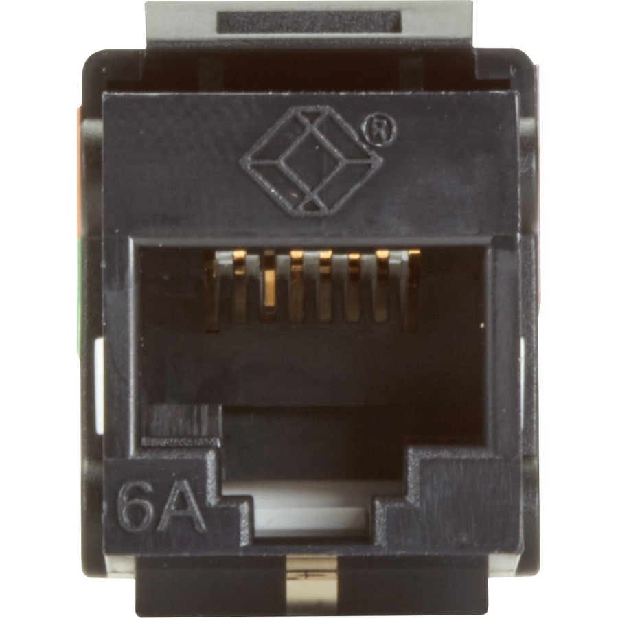 Black Box C6AJA70-BK-R2 Cat6a black network cable for 10GbE and PoE applications — alternate view 1