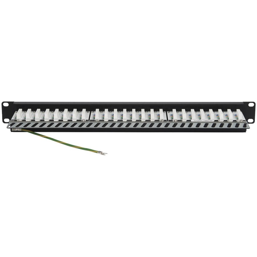 Tripp Lite by Eaton Cat5e/Cat6 24-Port Patch Panel - Shielded Krone IDC 568B RJ45 Ethernet 1U TAA