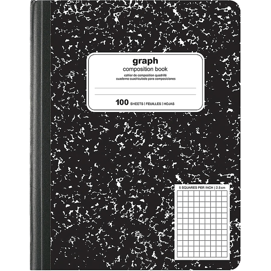Office Depot Quad Composition Book, 7 1/2in x 9 3/4in, Quadrille Ruled