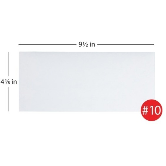 Office Depot® Brand #10 Security Envelopes, Clean Seal, White, Box Of ...