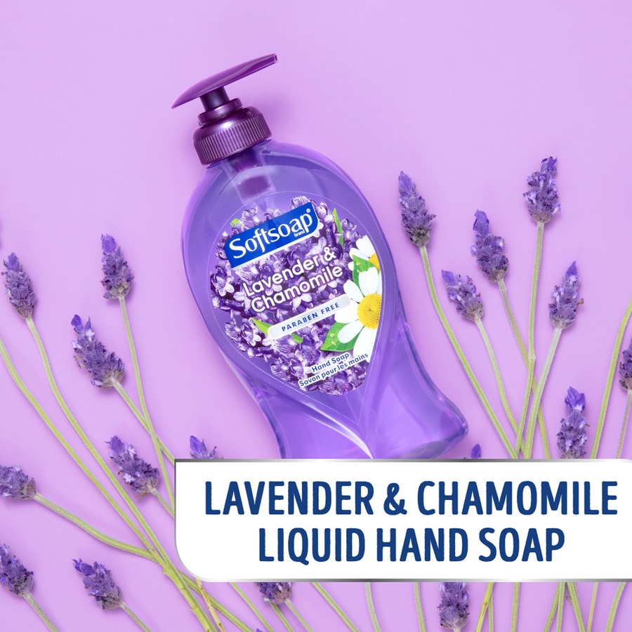 Softsoap Lavender Hand Soap - Lavender & Chamomile Scent - 11.3 fl oz (332.7 mL) - Pump Bottle Dispenser - Hand, Skin - Purple - 6 / Carton