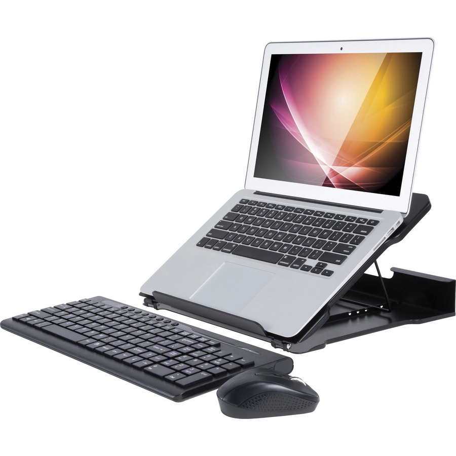 Allsop Metal Art Adjustable Laptop Stand with 7 positions - (32147) - 2.3" Height x 13" Width x 11" Depth - Metal - Black, Pearl