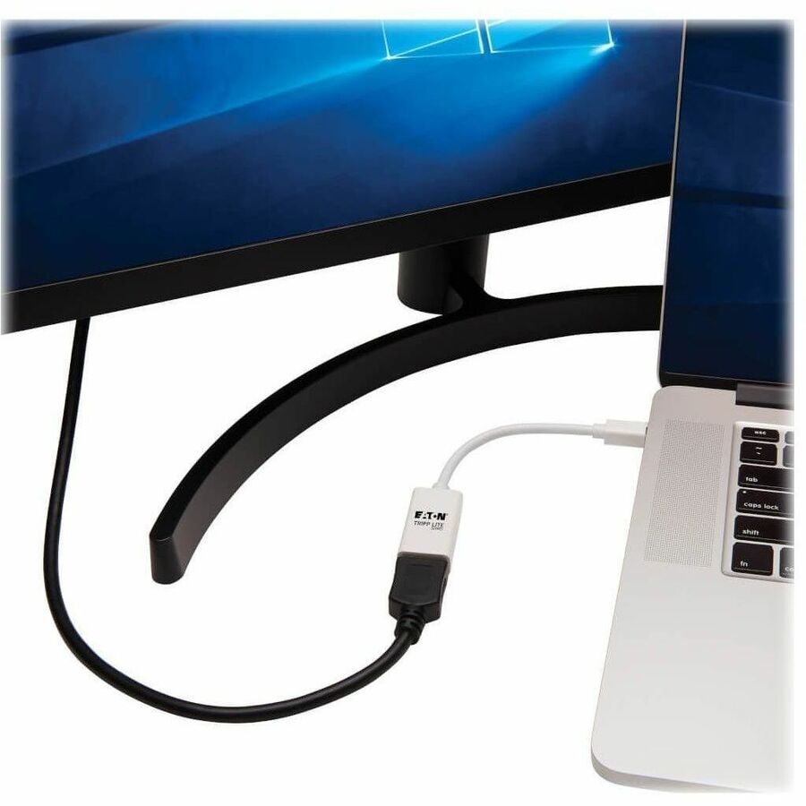Eaton Tripp Lite Series Mini DisplayPort to HDMI Active Adapter Video Converter (M/F) - 4K 60 Hz, HDR, DP 1.2, White, 6 in.