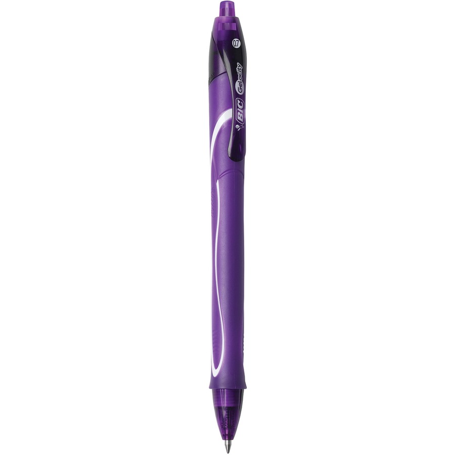 Picture of BIC Gel-ocity Quick Dry Gel Pen, Fine, Purple, 12 Pack