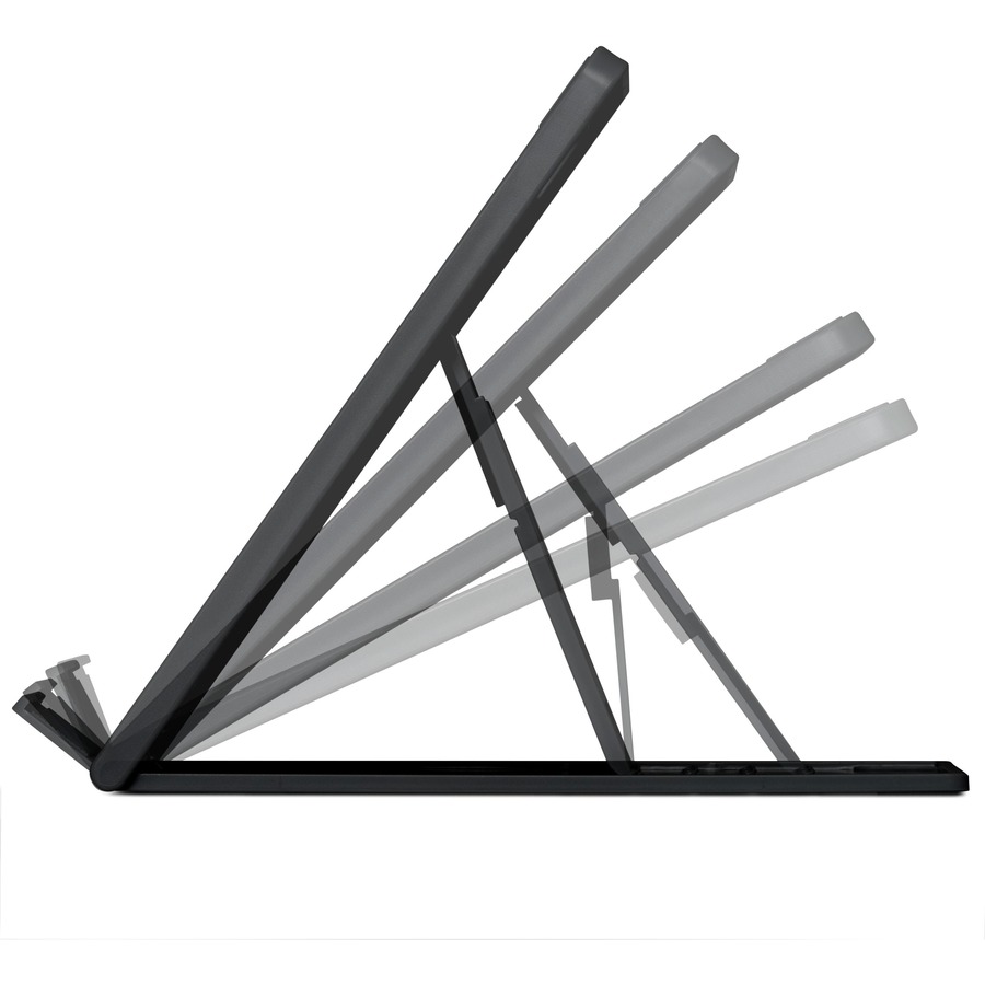 Kensington SmartFit Easy Riser Go Adjustable Ergonomic Riser for up to 17" Laptops - Black - Up to 17" Screen Support - Textured - Black - TAA Compliant = KMWK50422WW