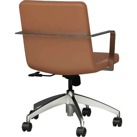 9 to 5 Seating Diddy 2450 Executive Chair - Mahogany Foam Seat - Mahogany Foam Back - 5-star Base - 1 Each