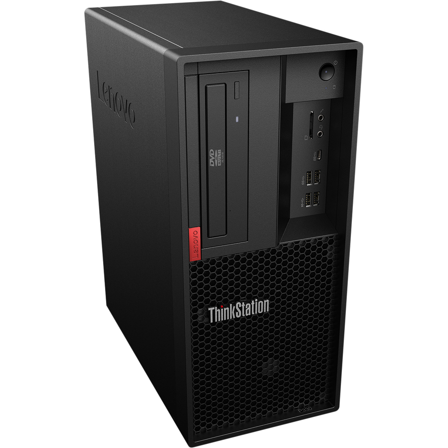 Lenovo ThinkStation P330 30CY001AUS Workstation - 1 x Intel Core i5 Hexa-core (6 Core) i5-9500 9th Gen 3 GHz - 8 GB DDR4 SDRAM RAM - 256 GB SSD - Raven Black