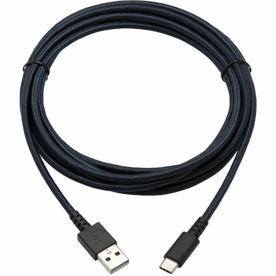 Tripp Lite by Eaton Heavy-Duty USB-A to USB-C Cable USB 2.0 UHMWPE and Aramid Fibers (M/M) Gray 10 ft. (3.05 m)