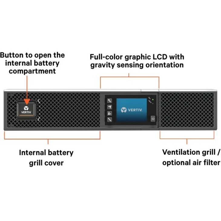 Vertiv Liebert GXT5 2000VA 120V UPS With RDU101 SNMP/Webcard