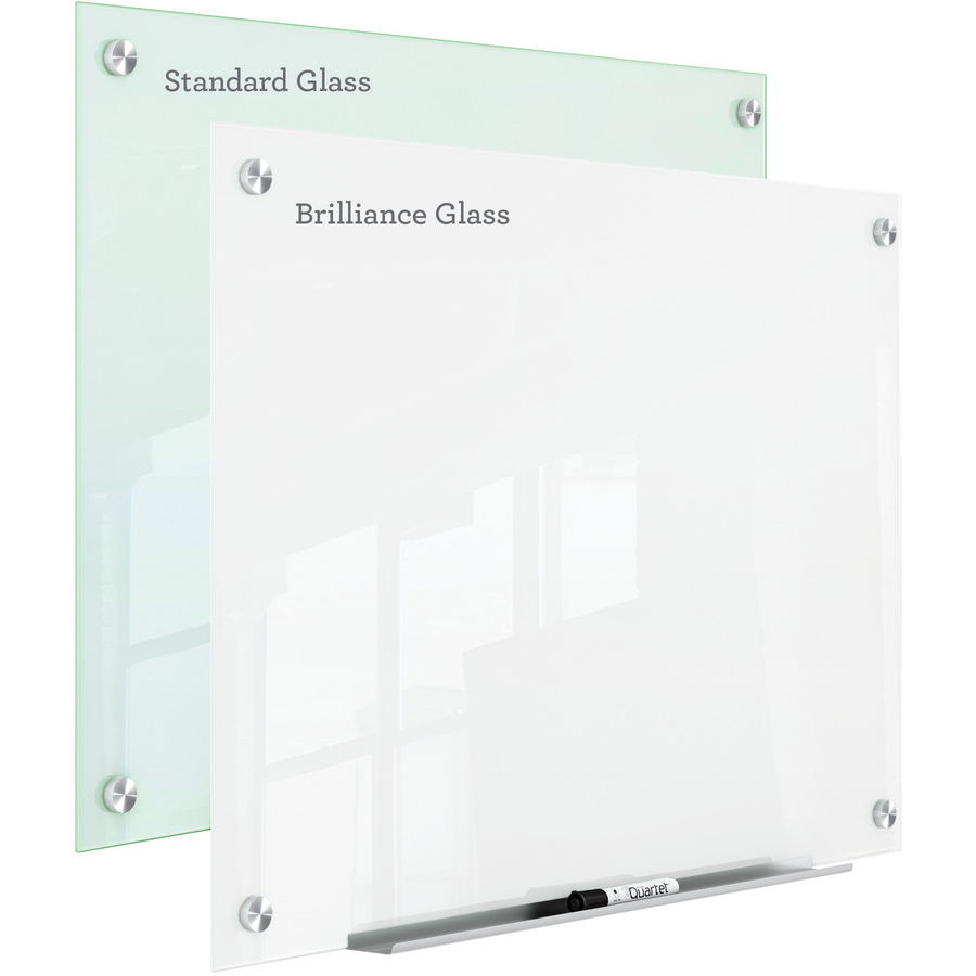 Brilliance Glass Dry-Erase Boards, 96 x 48, White Surface