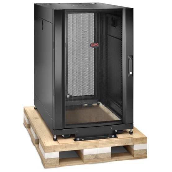 APC NetShelter SX, Server Rack Enclosure, 18U, Shock Packaging, Black, 925H x 600W x 900D mm [TAA]