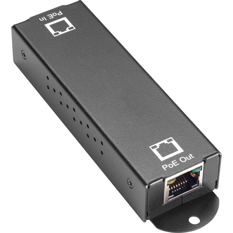 Black Box 10/100/1000BASE-T PoE+ Ethernet Repeater - 802.3at, 1-Port - New - 10/100/1000Base-T