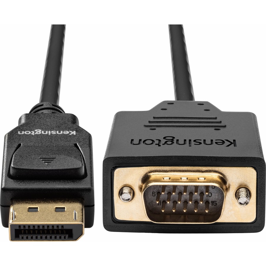 Kensington DisplayPort 1.2 (M) to VGA (M) Passive Unidirectional Cable, 6ft