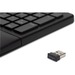 KENSINGTON Pro Fit Ergo Wireless Keyboard - Black - Wireless Connectivity - Bluetooth/RF - 2.40 GHz - USB Interface - Black(Open Box)