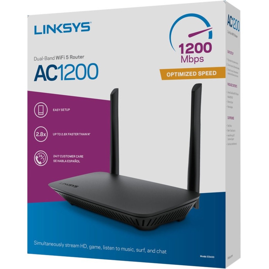 Linksys E5400 Wi-Fi 5 IEEE 802.11ac Ethernet Wireless Router