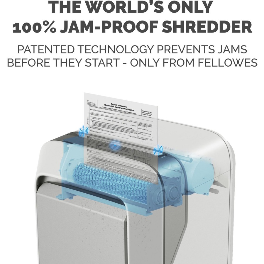 Fellowes Powershred LX210 Micro Cut Shredder - Micro Cut - 16 Per Pass - for shredding Paper, Credit Card, Paper Clip, Staples, Junk Mail - 0.156" x 0.500" Shred Size - P-4 - 7 ft/min - 9" Throat - 20 Minute Run Time - 6 gal Wastebin Capacity - White