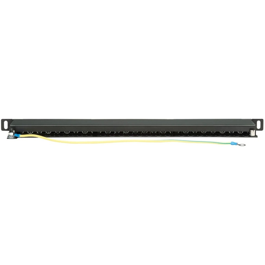Eaton Tripp Lite Series Cat6a 24-Port High-Density Shielded Patch Panel - Dual IDC, 568A/B, RJ45 Ethernet, 0.5U Rack-Mount