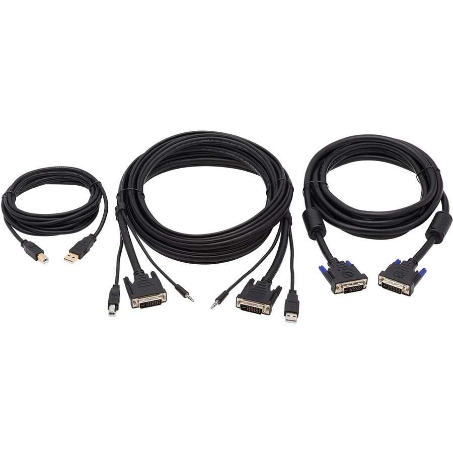 Tripp Lite by Eaton DVI KVM Cable Kit - DVI USB 3.5 mm Audio (3xM/3xM) + USB (M/M) + DVI (M/M) 6 ft. (1.83 m)