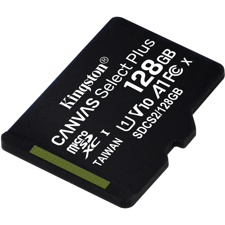 Kingston Canvas Select Plus SDCS2 128 GB Class 10/UHS-I (U1) microSDXC - 1 Pack - 100 MB/s Read